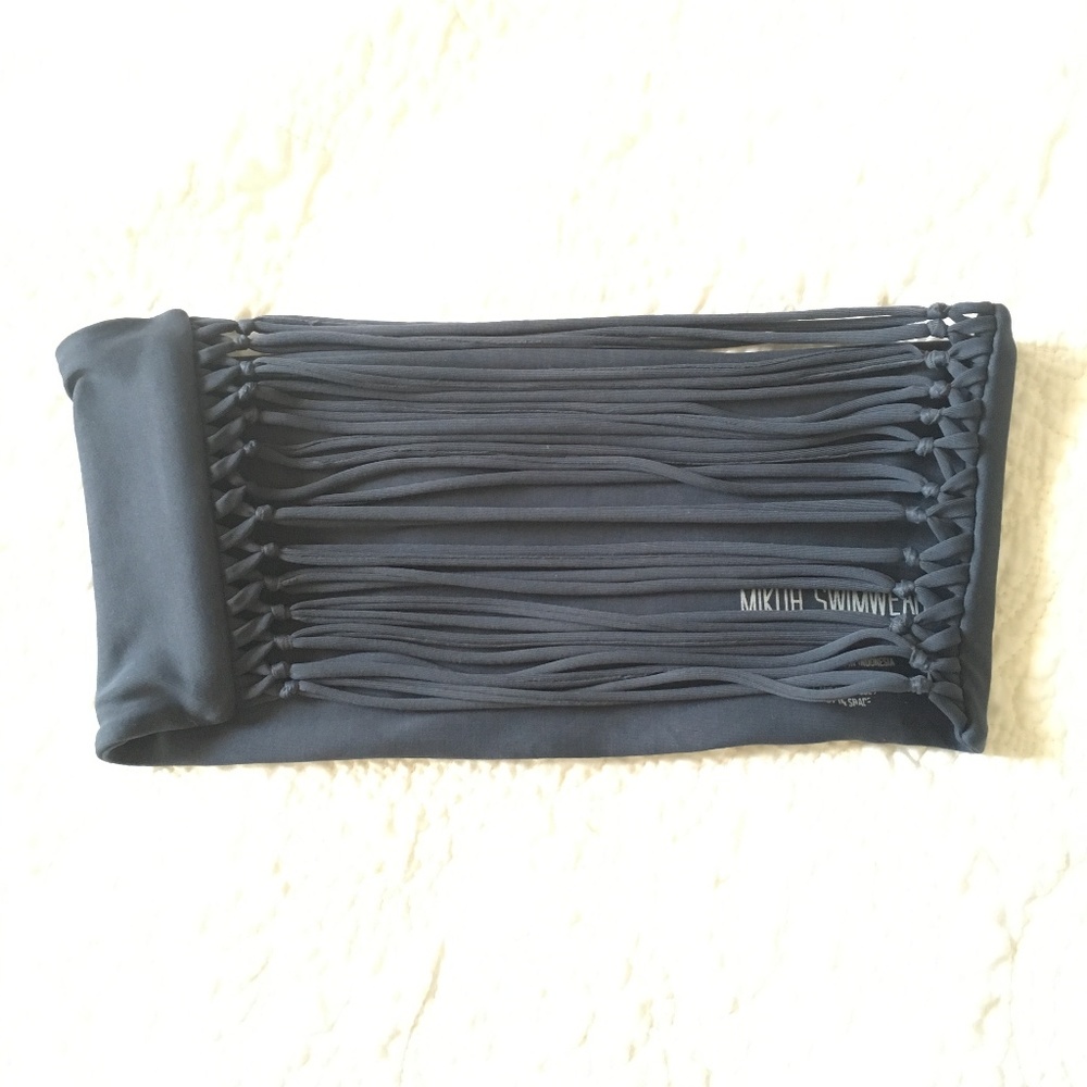 Mikoh Swimwear Kauai Multi String Bandeau Charcoal